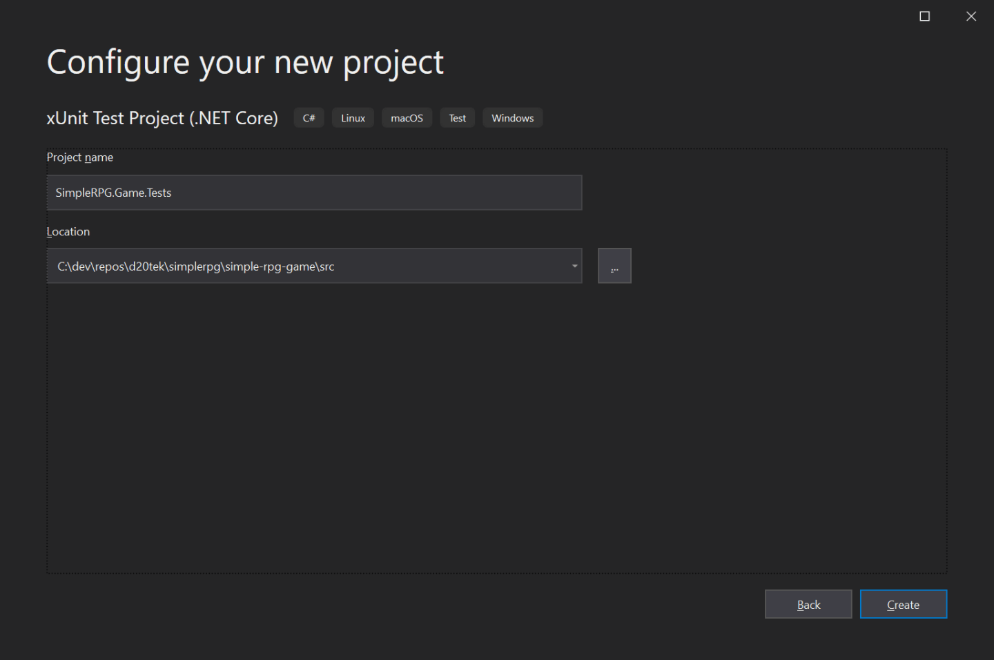 Lesson 1.7: Adding Unit Test Project – DarthPedro's Blog