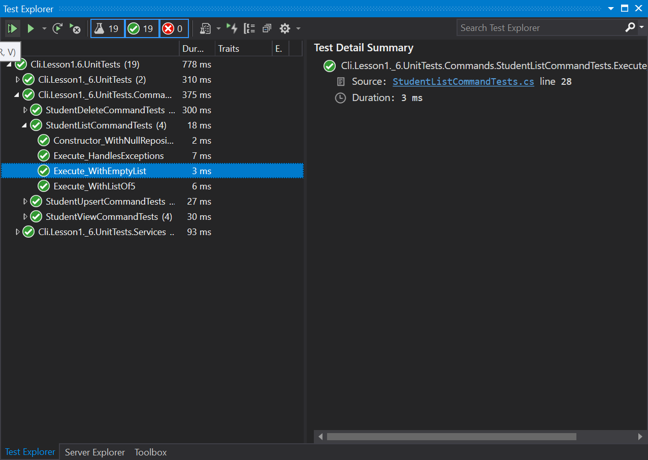 Run unit tests
