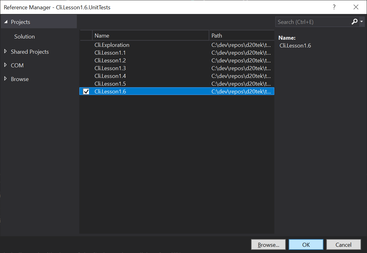 Add project reference